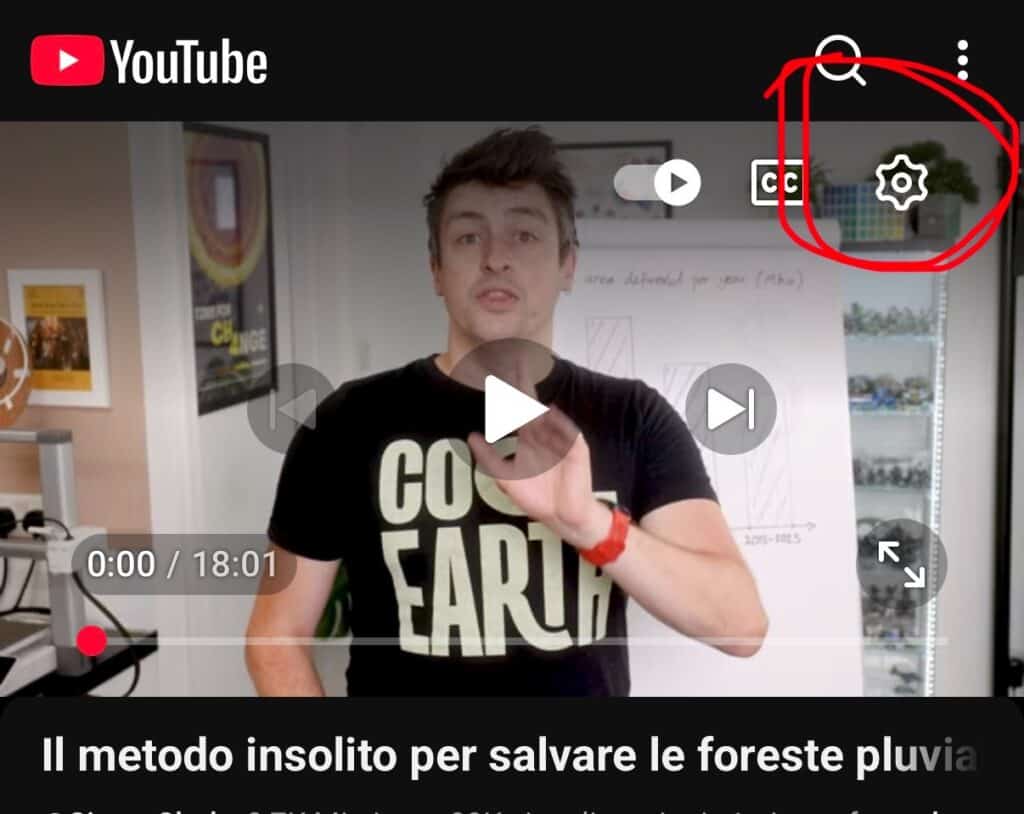 youtube Se non senti in italiano clicca sulla rotella